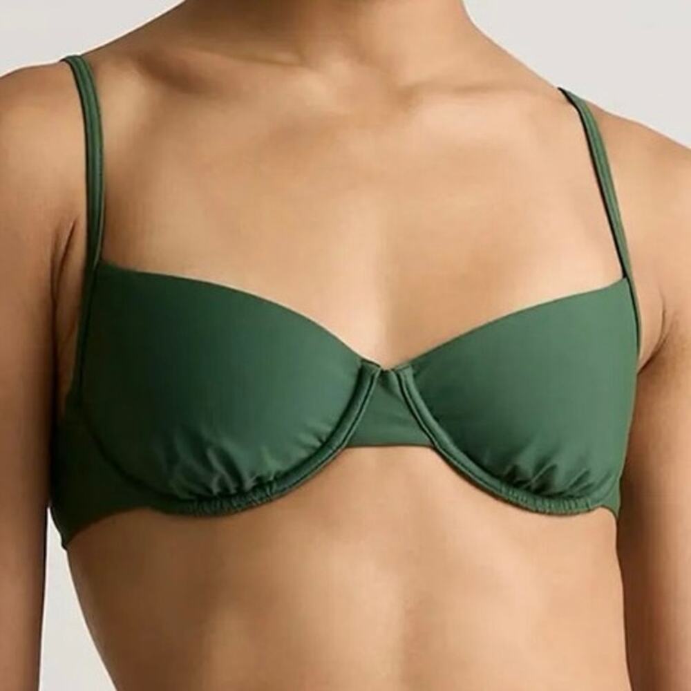 Quince Women’s Large Bikini Top Italian Demi Bathing Suit Underwire Swim